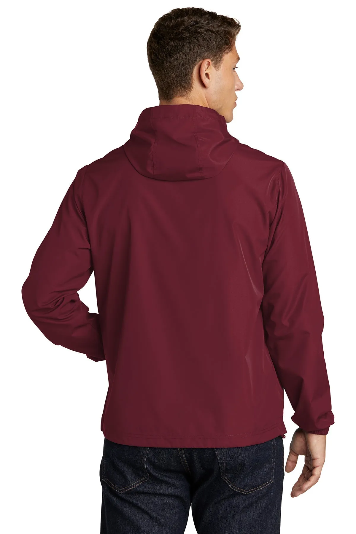 Sport-Tek Packable Custom Anorak Jackets, Maroon