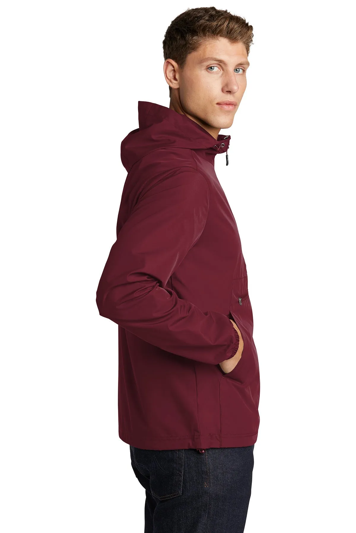 Sport-Tek Packable Custom Anorak Jackets, Maroon