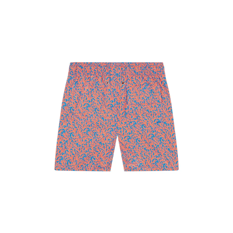 Tom & Teddy Coral Boys Swim Shorts CORBO-J - Mid Blue/ Orange
