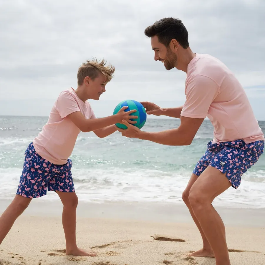 Tom & Teddy Flamingo Boys Swim Shorts FLARO-J - Rose/ Blue