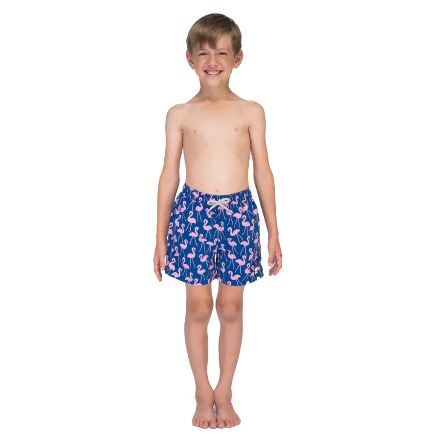 Tom & Teddy Flamingo Boys Swim Shorts FLARO-J - Rose/ Blue