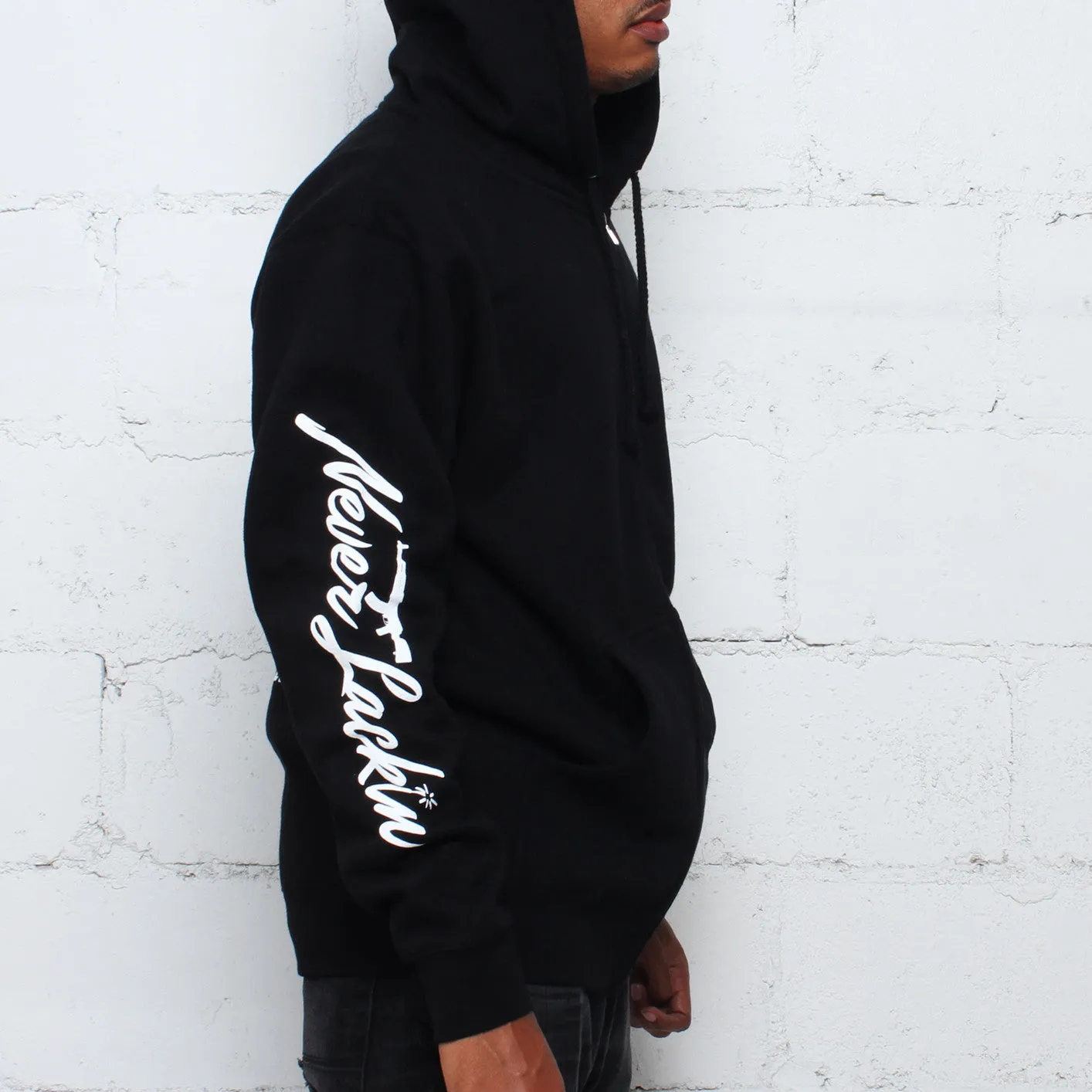 Tsunami Zip Up Hoodie Black