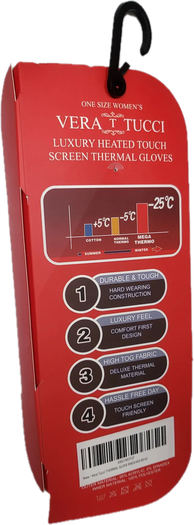 VERA TUCCI HEATED THERMAL GLOVE RMD2403-89